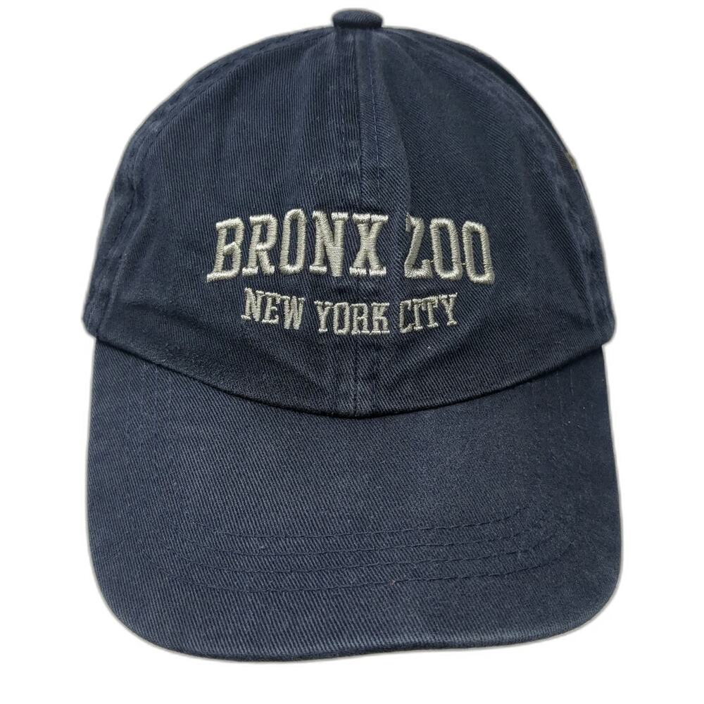 MV Sport Bronx Zoo New York City Blue Baseball Cap One Size Logo Slideback Hat
